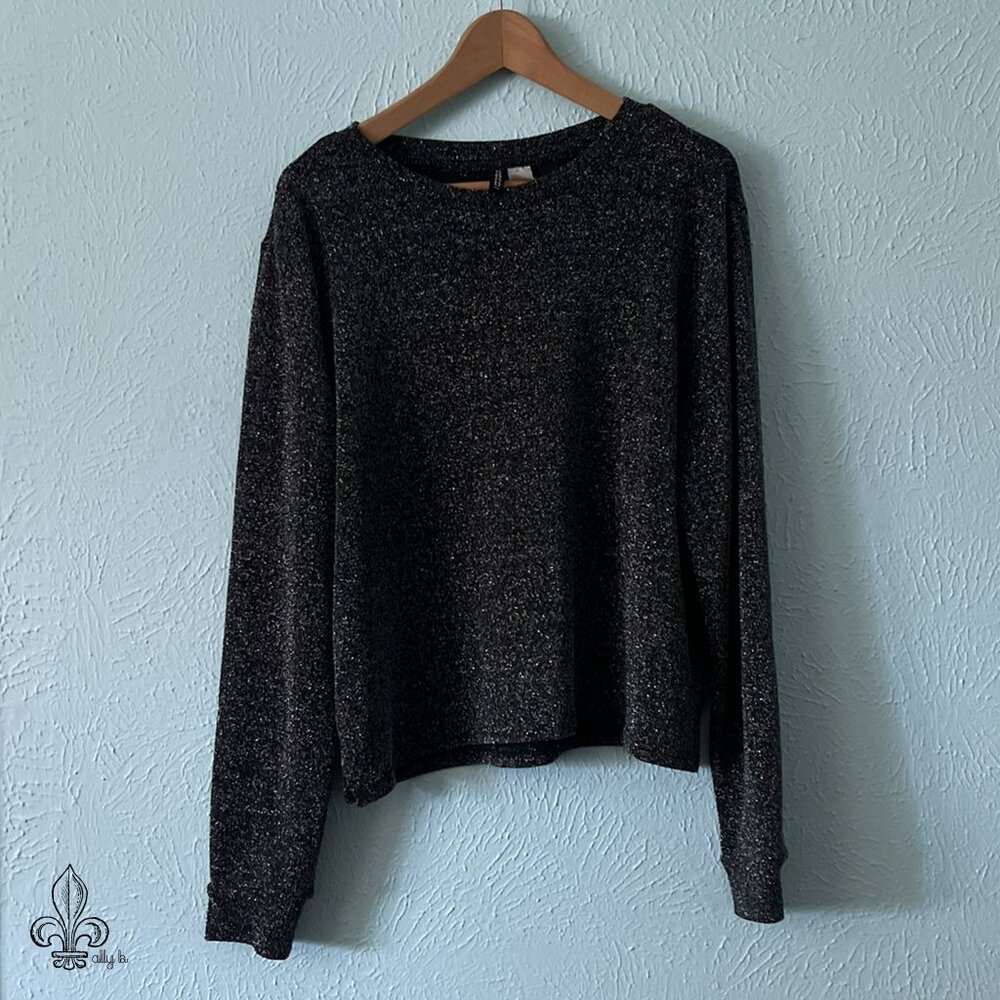 🖤Divided Black Sparkle Sweater🖤